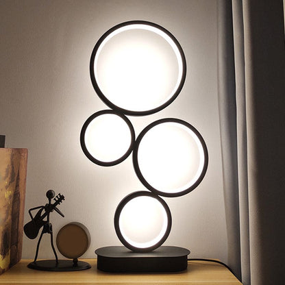 NinaLight - Simple Stacked Table Lamp with Circular Base