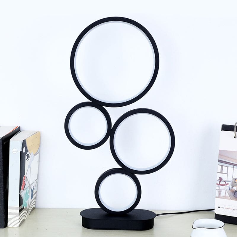 NinaLight - Simple Stacked Table Lamp with Circular Base