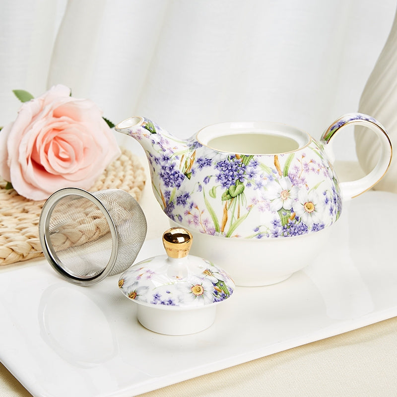 Bellflower Porcelain Tea for One Set with Saucer