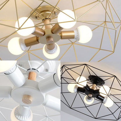 IndustrialGlow – Semi-recessed ceiling lamp with geometric design