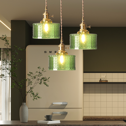 Stunning Cylinder Glass Pendant Light