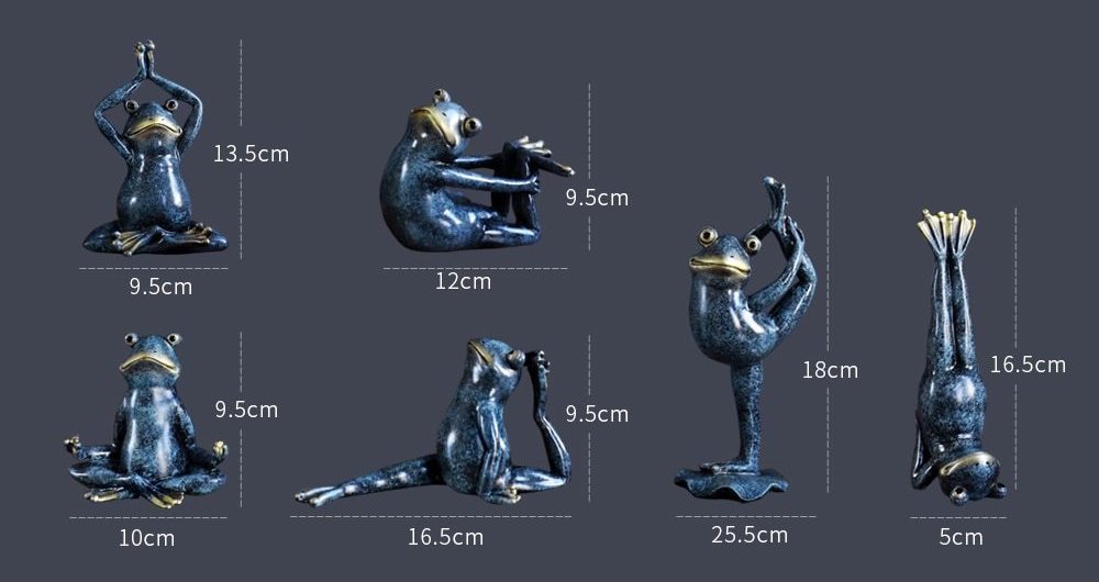 Yoga Frogs Figurines (6pcs)