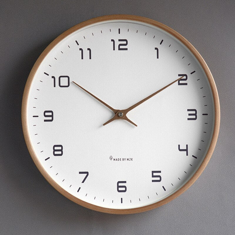 Wooden Wall Clock - Scandinavian Simplicity