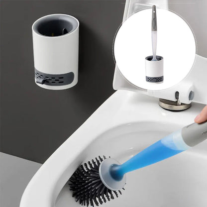 Silicone Toilet Brush with Refillable Dispenser