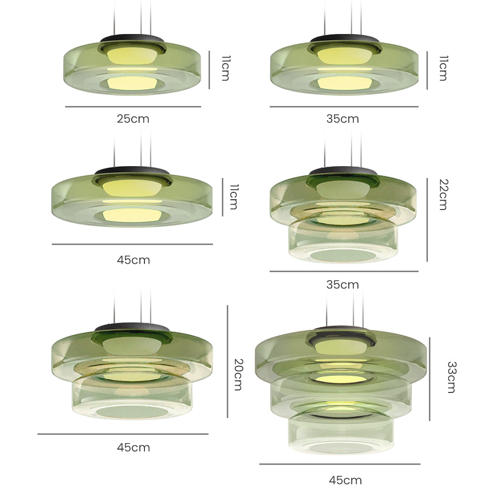 Glass pendant lights in Bauhaus style lamp