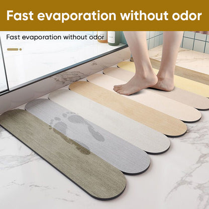 Non Slip Absorbent Stripe Floor Mat, Quick Drying Bathroom Balcony Rug