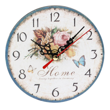 FloraVlinder - Beautiful flower and butterfly wall clock