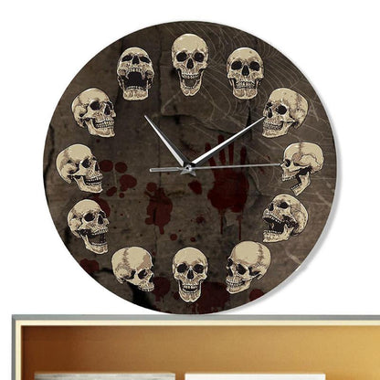 SkullArt - Anatomy Skull Wall Clock Made of Acrylic - Silent Wall Decoration