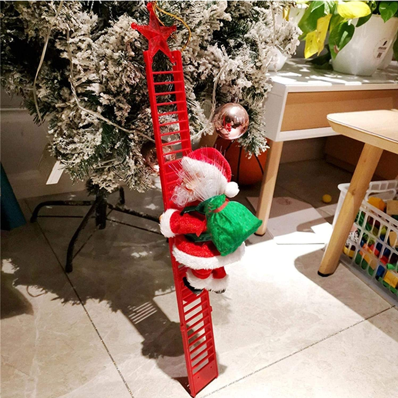 🎅Electric Santa Claus Climbing Ladder with Music