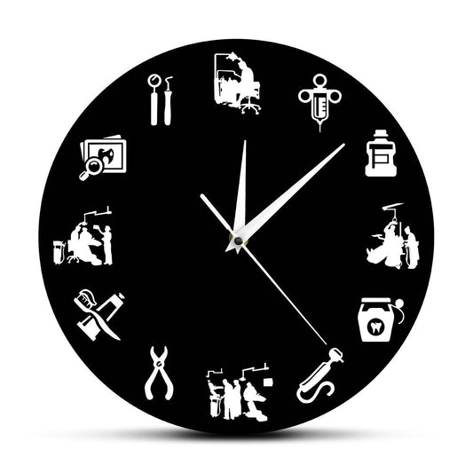 DentaDesign - Stylish Dental Design Wall Clock