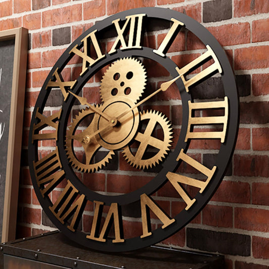 Golden Elegance Wall Clock