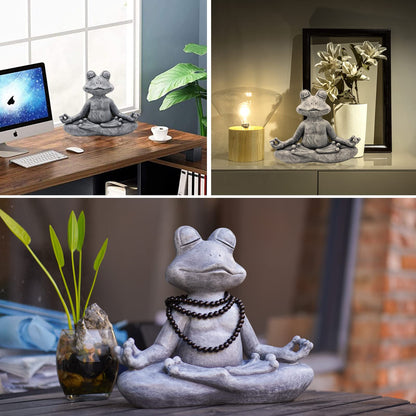 Zen Frog Yoga Statue