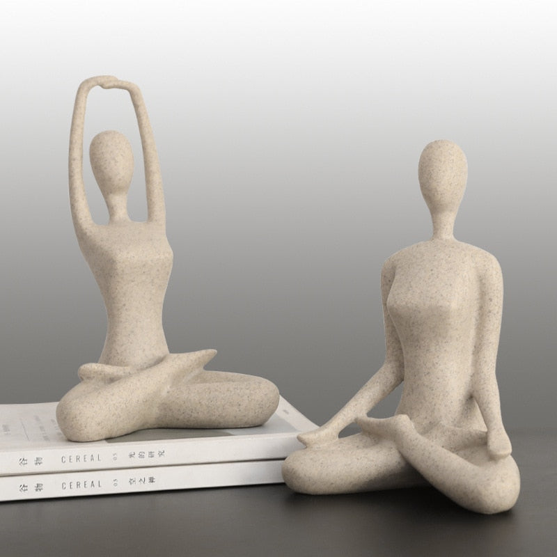 Abstract Yoga Lady Figurines