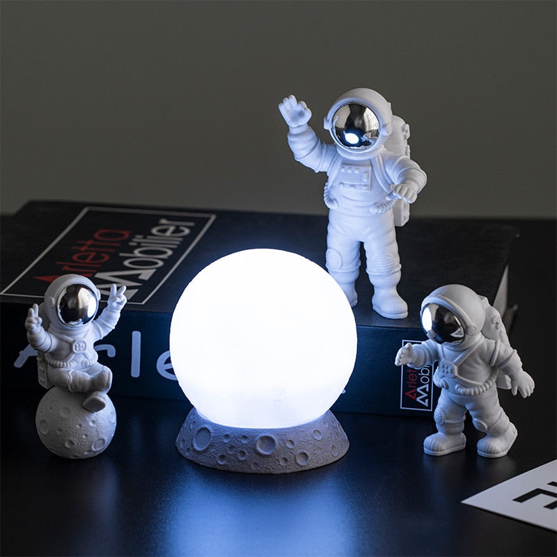 Astronaut on Moon Figurines