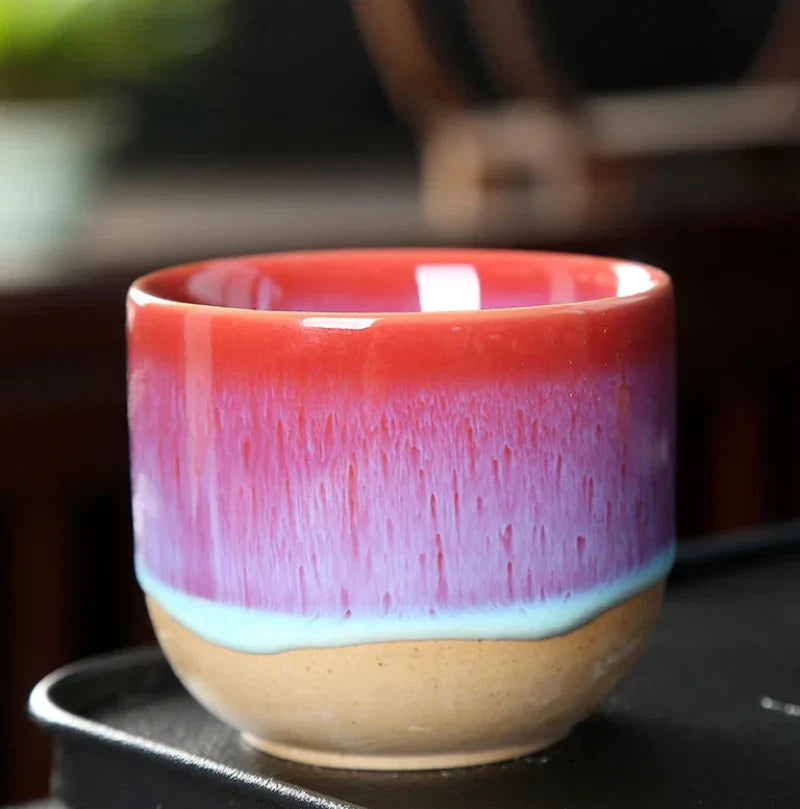 Paint Drip Ceramic Tea Cup