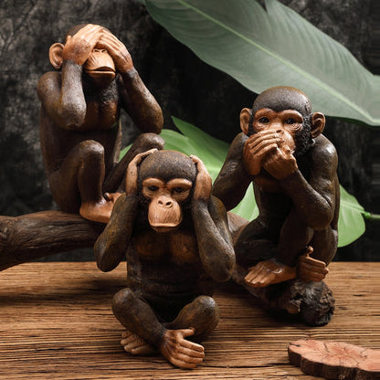 Wild Three Wise Monkeys