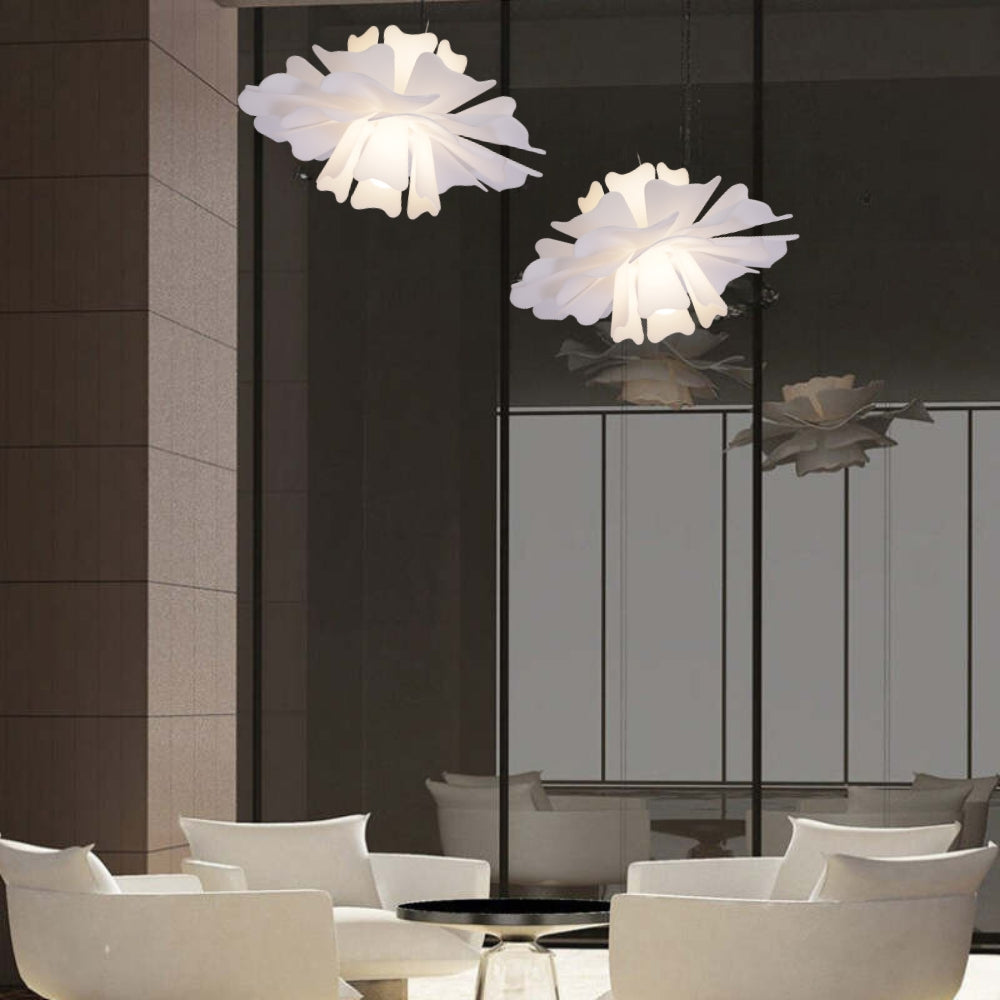 Petalia - Elegant White Metal Pendant Lamp