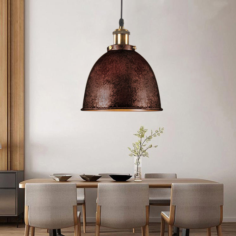 DomeLight - Wrought Iron Hanging Lamp with Atmospheric Appearance