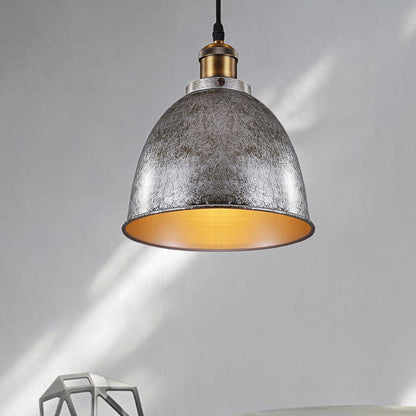 DomeLight - Wrought Iron Hanging Lamp with Atmospheric Appearance