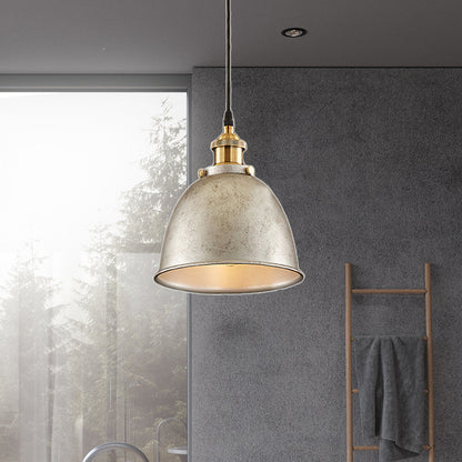 DomeLight - Wrought Iron Hanging Lamp with Atmospheric Appearance