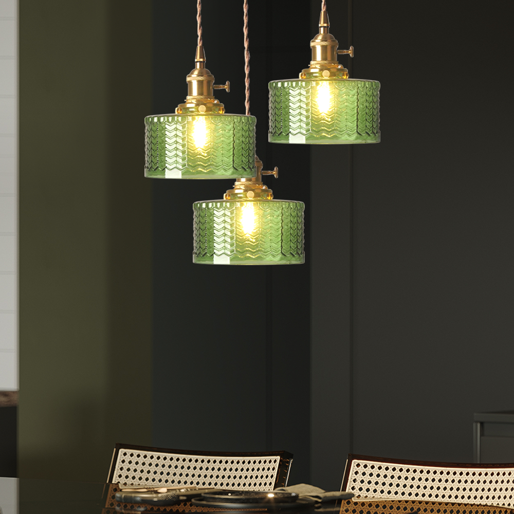 Stunning Cylinder Glass Pendant Light