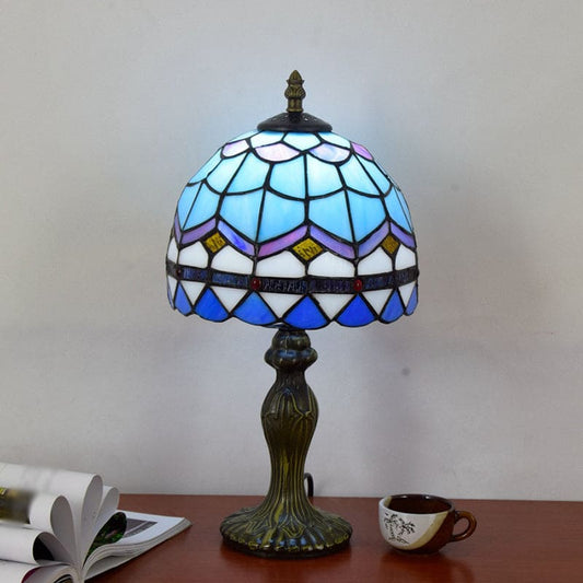 LuxGlow - Elegant Mediterranean Glass Table Lamp