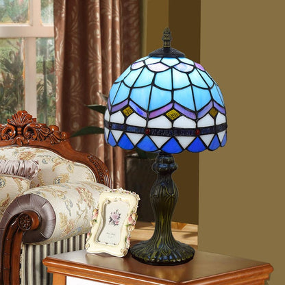 LuxGlow - Elegant Mediterranean Glass Table Lamp