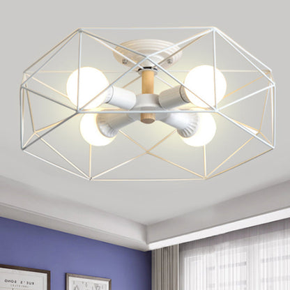 IndustrialGlow – Semi-recessed ceiling lamp with geometric design