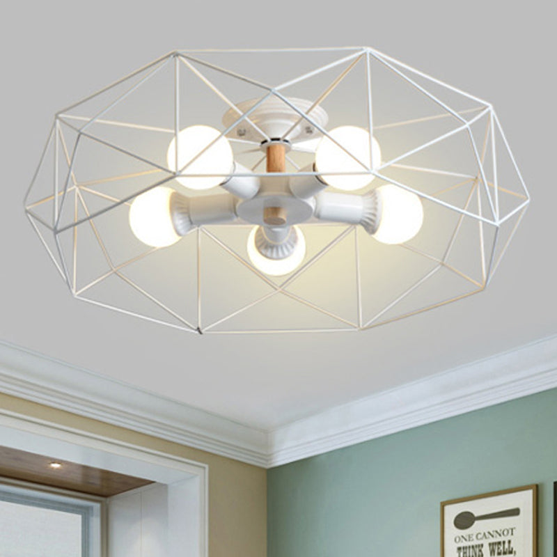 IndustrialGlow – Semi-recessed ceiling lamp with geometric design