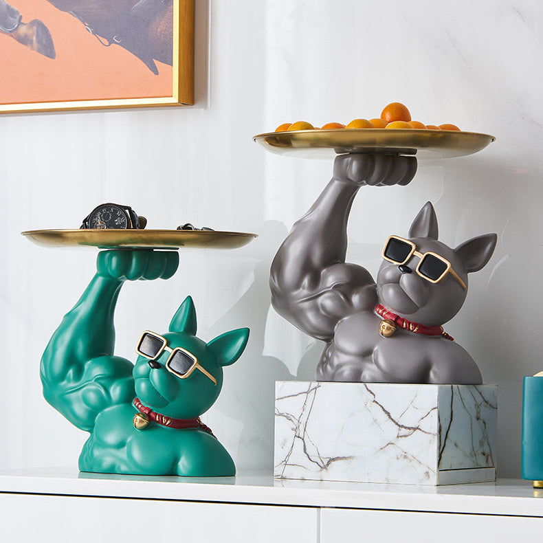 Muscular French Bulldog Candy Tray