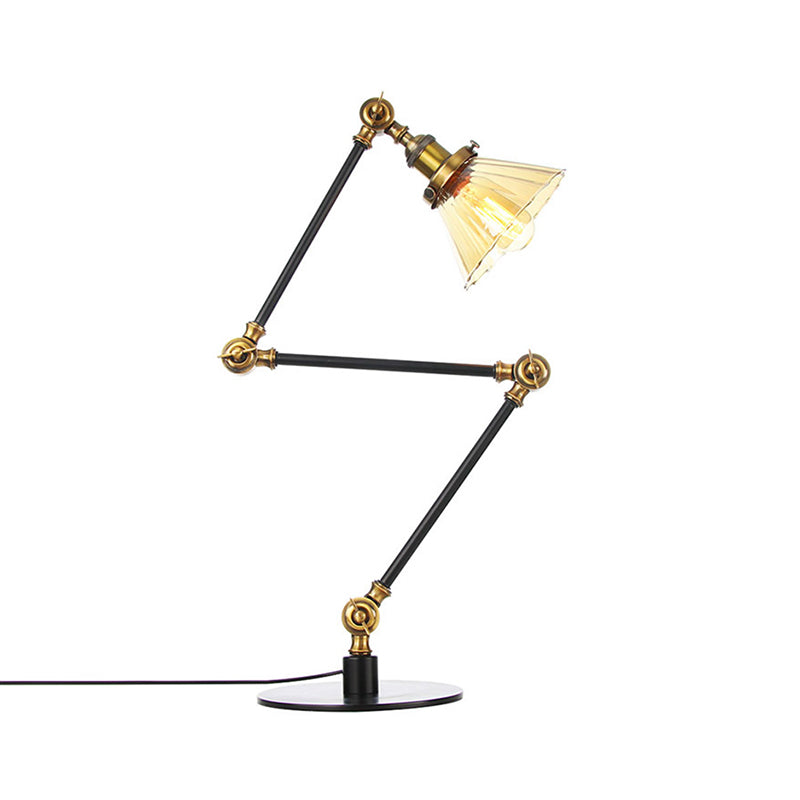 LumiClear - Elegant Cone Shaped Clear Glass Table Lamp