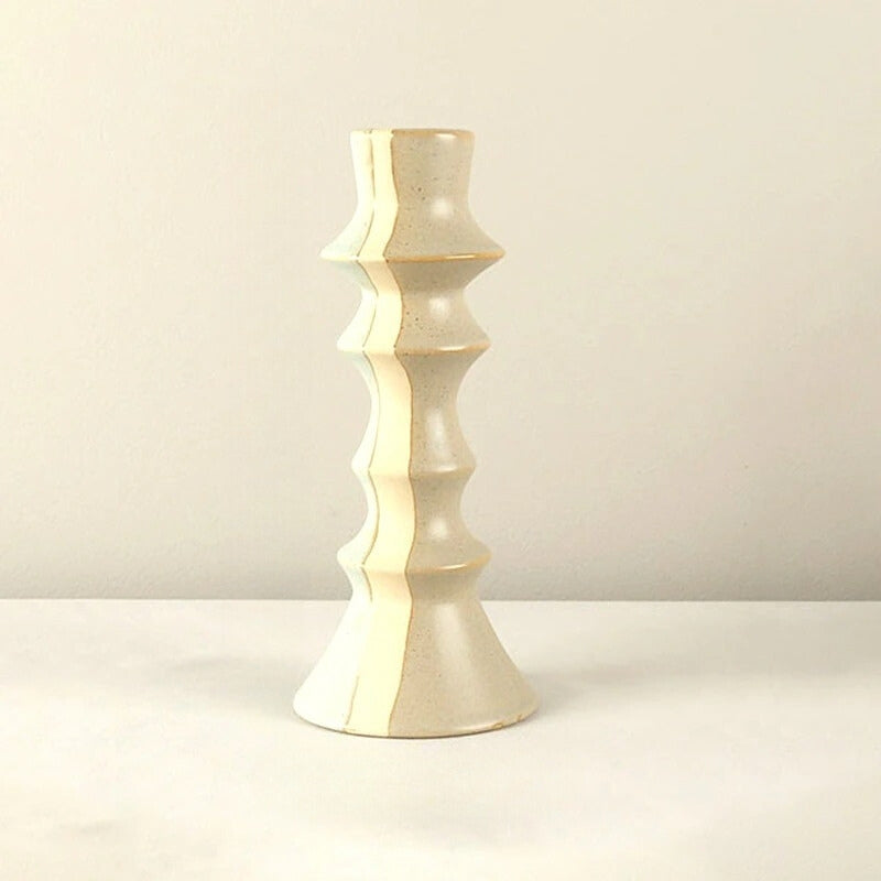 Sorrento Vintage Ceramic Taper Candlestick Holders