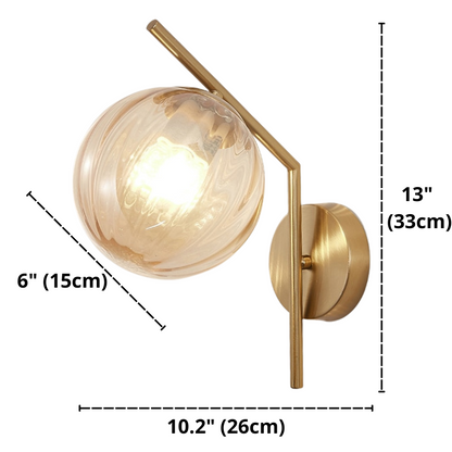 Miravique - Modern Glass Globe Wall Light