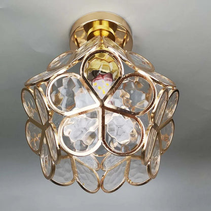 Design Flowers Style Glass Hallway Ceiling Lamp