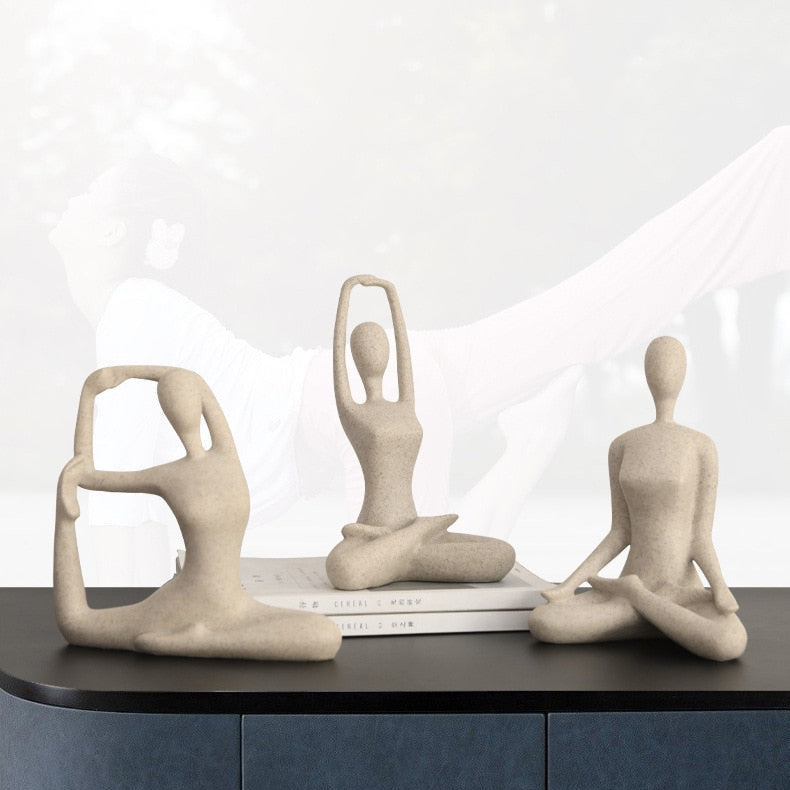 Abstract Yoga Lady Figurines