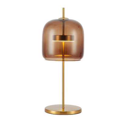 LumiLux - Smoked Glass Table Lamp for a Warm Ambiance