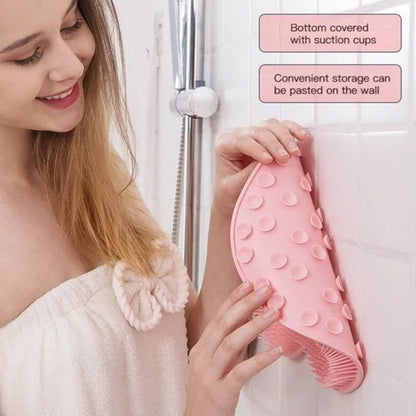 Shower Foot & Back Scrubber - Anti-Skid Silicone Massage Pad for Deep Clean and Relaxation