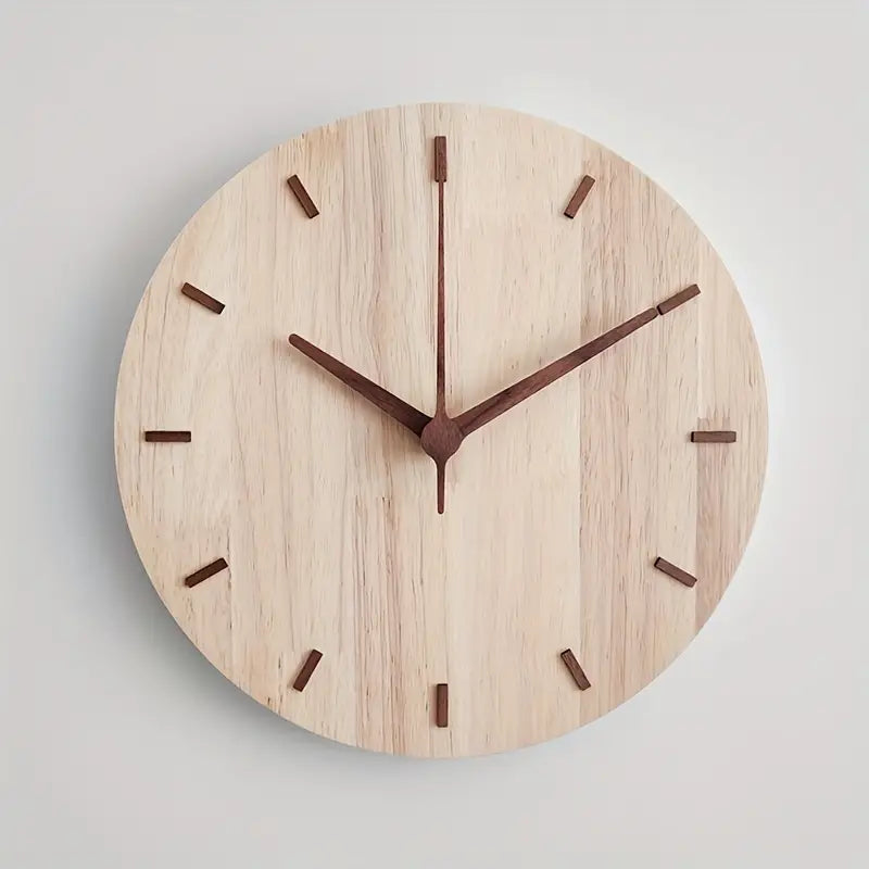 WalnutGlow - Stylish wall clock made of walnut wood