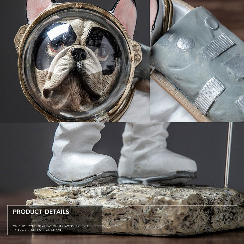 Space Bulldog Astronaut Figurines