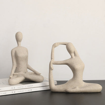 Abstract Yoga Lady Figurines