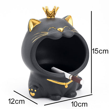 Ceramic Laughing Cat Storage/Astray