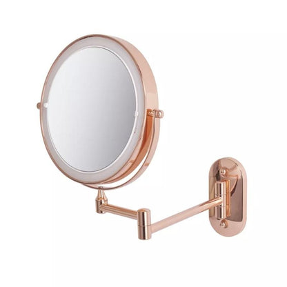 Rose Gold Rechargeable LED Magnifying Makeup & Bathroom Vanity Mirror