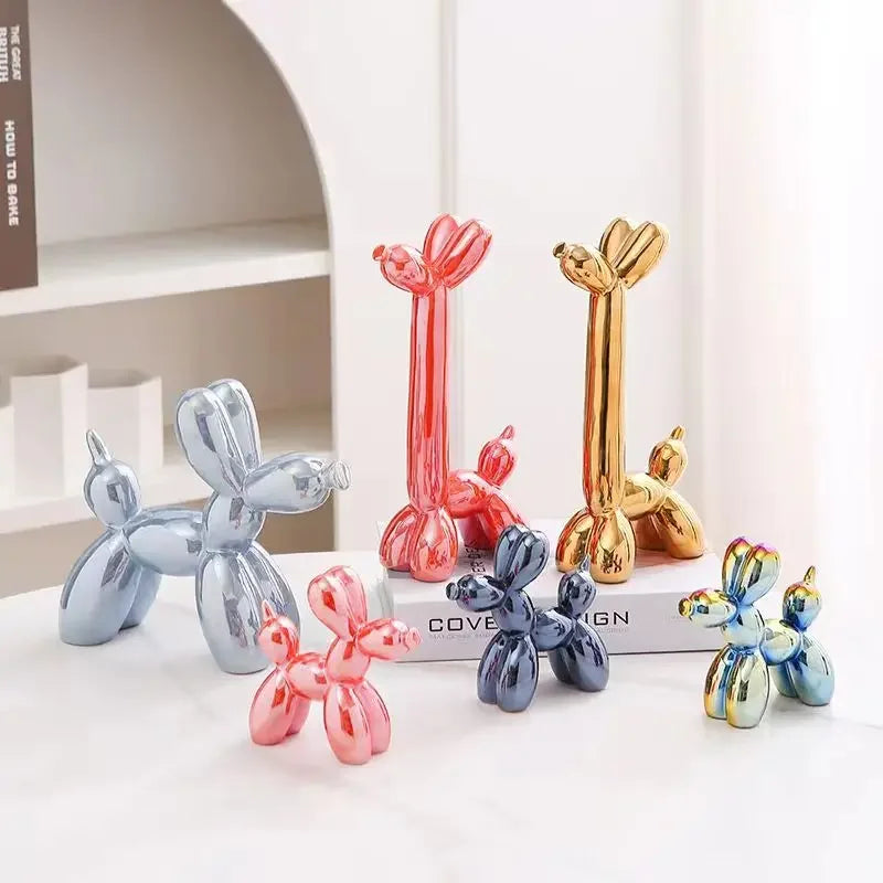 Metallic Ceramic Balloon Dog