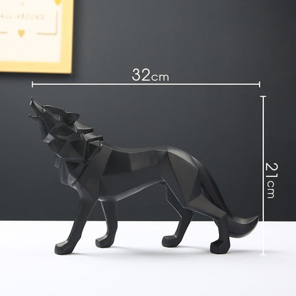 Geometric Wolf Figurines