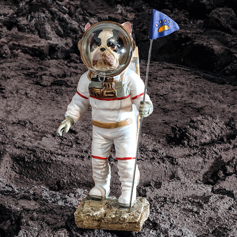 Space Bulldog Astronaut Figurines