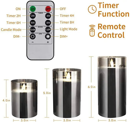 Flameless LED Candle Set with Remote Control | Realistic Flickering Light | Perfect for Home Decor, Weddings, Events