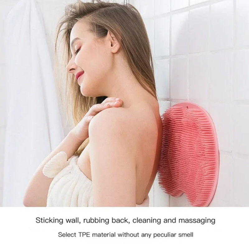 Shower Foot & Back Scrubber - Anti-Skid Silicone Massage Pad for Deep Clean and Relaxation