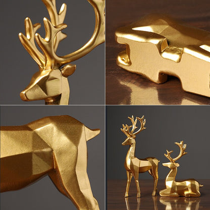 Geometric Reindeer Sculptures