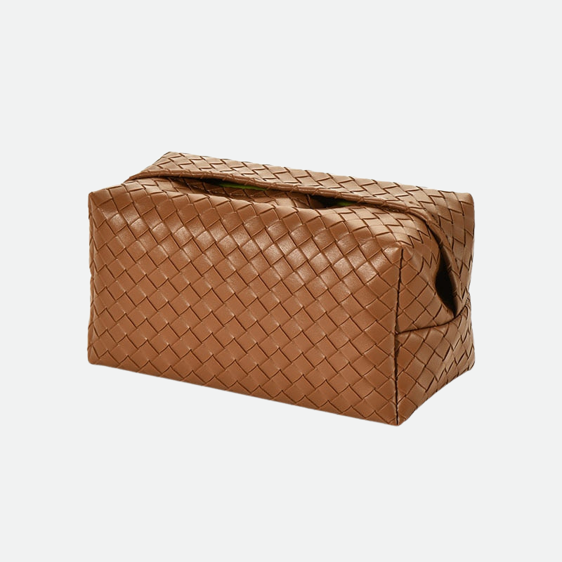 Woven Leather Tissue Paper Holder