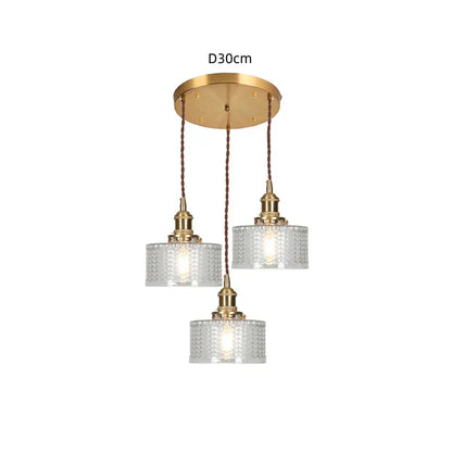 Stunning Cylinder Glass Pendant Light